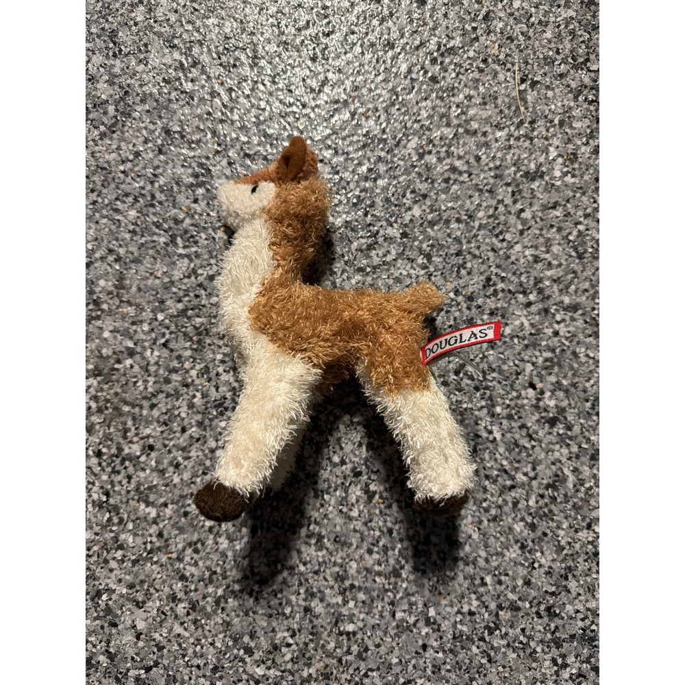Douglas Cuddle Toys Brown Cream Alpaca Llama Plush Stuffed Animal 7 Inch